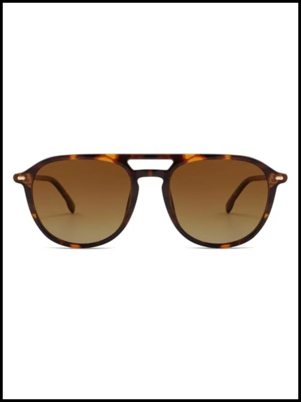 Retro Polarized Aviator Square Sunglasses UV400 Protection